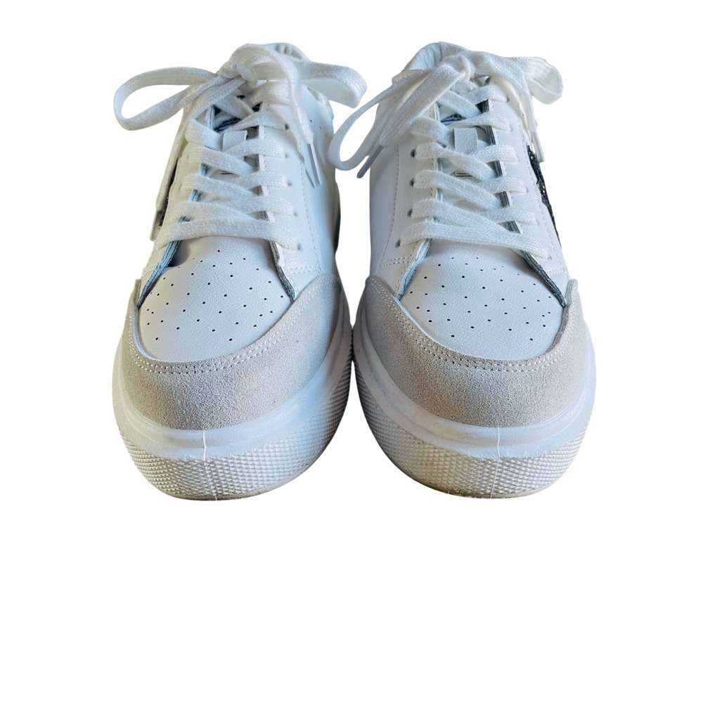 Vintage Havana Lexa White Black Star Platform Sneakers Dalmatian Print Size 8 - Picture 6 of 9